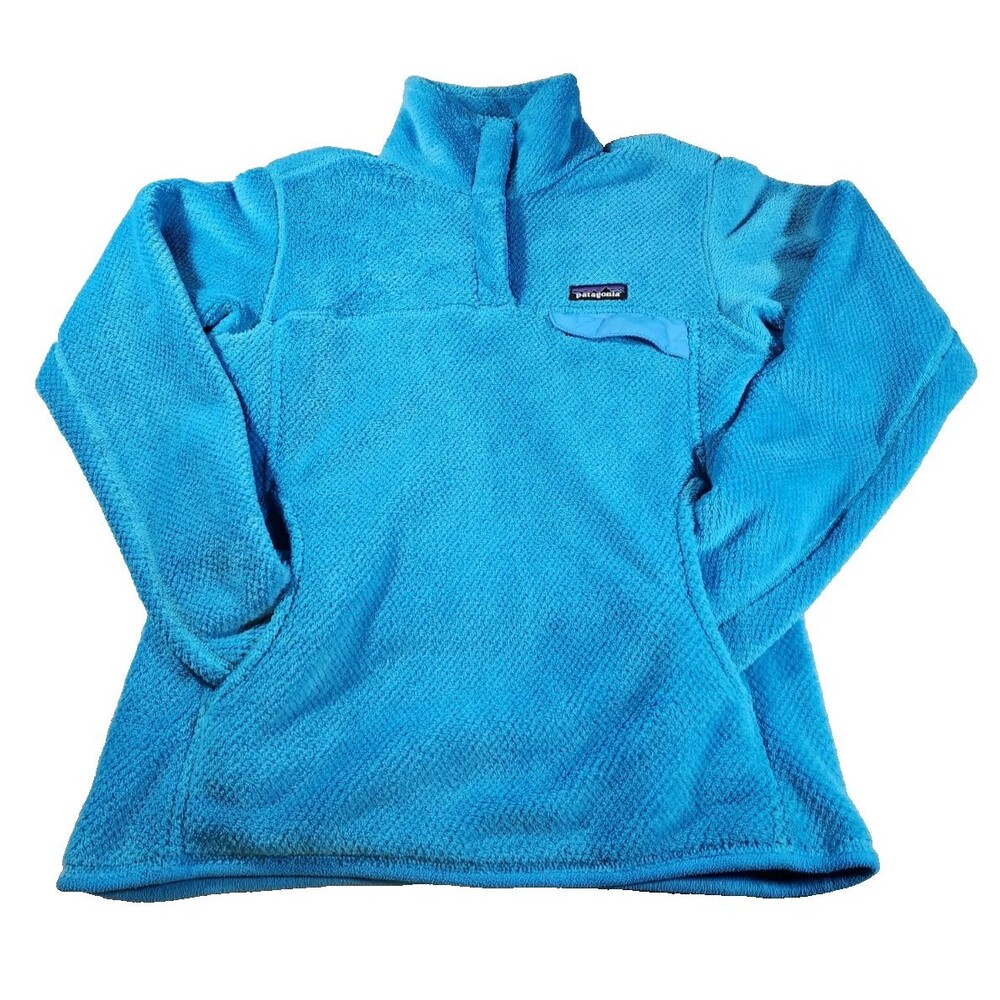 Patagonia Womens Re-Tool Snap-T Fleece Pullover Jacket M Turquoise Hike Outdoor